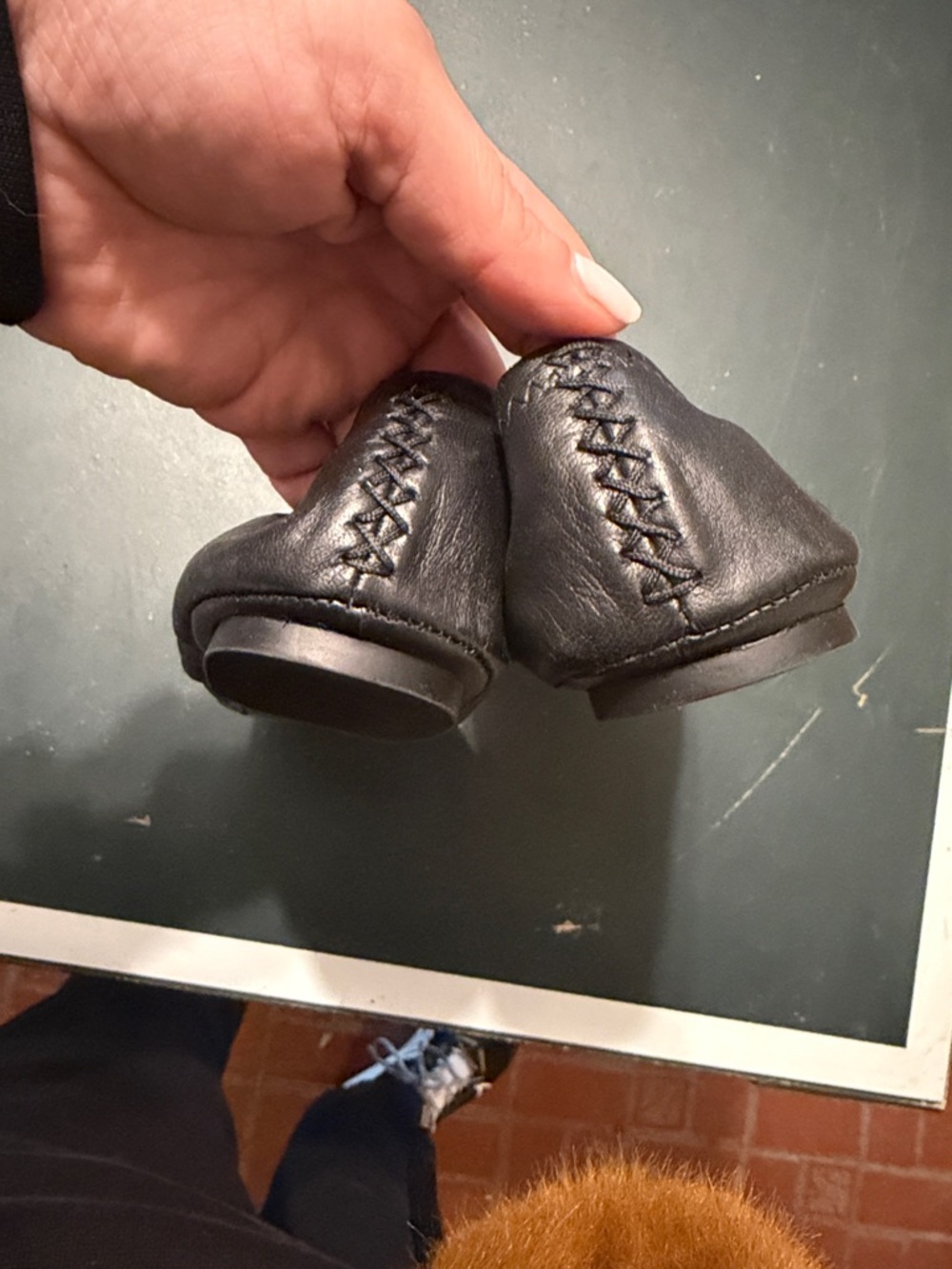 Lucky Brand Black Leather Ballet Flats - Picture 2 of 5
